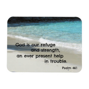 Psalm 46:1 God is onze toevlucht en kracht... Magneet