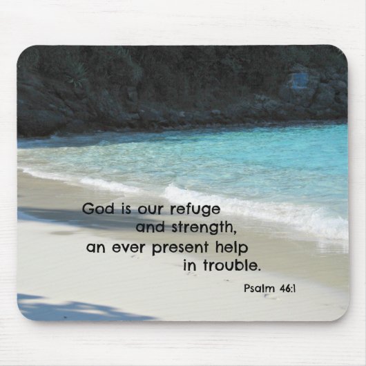 Psalm 46:1 God is onze toevlucht en kracht... Muismat (Voorkant)