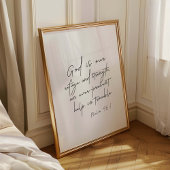 Psalm 46:1 God is onze toevlucht en kracht Poster
