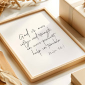 Psalm 46:1 God is onze toevlucht en kracht Poster