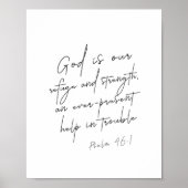 Psalm 46:1 God is onze toevlucht en kracht Poster (Voorkant)