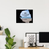 Psalm 46:1 God is onze toevlucht en kracht... Poster (Thuiskantoor)