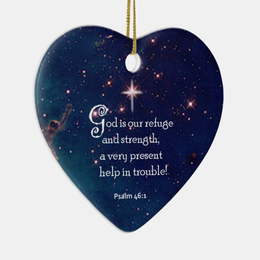 Psalm 46:1 keramisch ornament (Rechts)