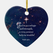 Psalm 46:1 keramisch ornament (Voorkant)