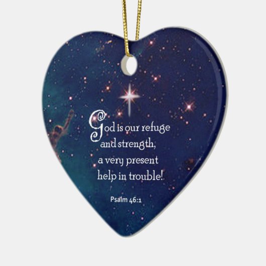 Psalm 46:1 keramisch ornament (Links)