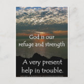 Psalm 46:1 - Mooie zonsopgang boven het Michiganme Briefkaart (Voorkant)