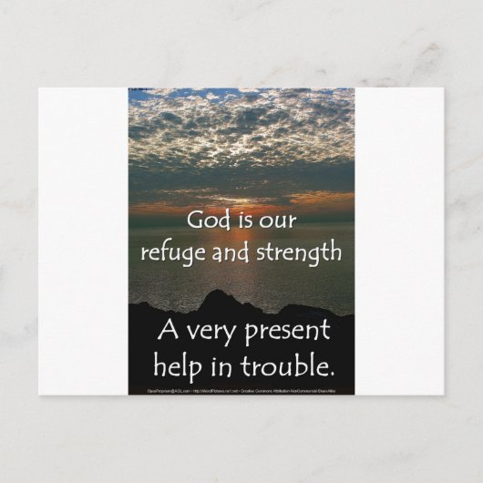 Psalm 46:1 - Mooie zonsopgang boven het Michiganme Briefkaart (Voorkant)