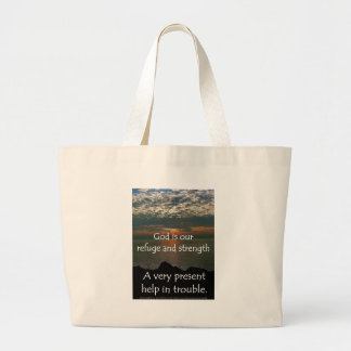 Psalm 46:1 - Mooie zonsopgang boven het Michiganme Grote Tote Bag