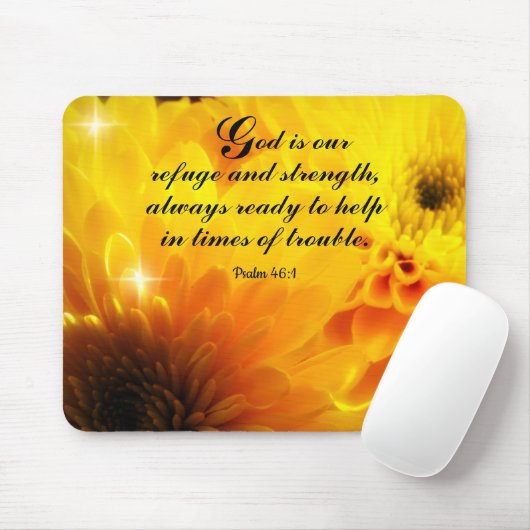 Psalm 46:1 Mousepad Muismat (Met muis)