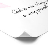 Psalm 46:1 Omhulde Bloemenmuur Art Poster (Hoek)