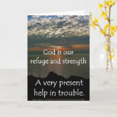 Psalm 46:1 - Prachtige zonsopkomst boven Lake Mich Kaart (Gele Bloem)