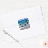 Psalm 46:1 Strand Aangepaste Bijbel Verse Vierkante Sticker (Envelop)