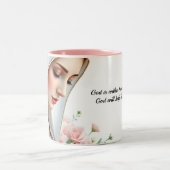 Psalm 46:5 Christelijk Bijbelvers Maagd Maria Tweekleurige Koffiemok (Center)