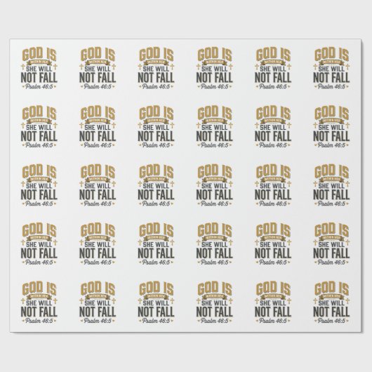 Psalm 46_5 Christelijke typografie Vector Cadeaupapier (Vlak)