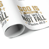 Psalm 46_5 Christelijke typografie Vector Cadeaupapier (Rol Hoek)