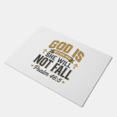Psalm 46_5 Christelijke typografie Vector Deurmat (Schuin)