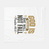 Psalm 46_5 Christelijke typografie Vector Fleece Deken (Voorkant (Horizontaal))
