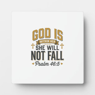 Psalm 46_5 Christelijke typografie Vector Fotoplaat