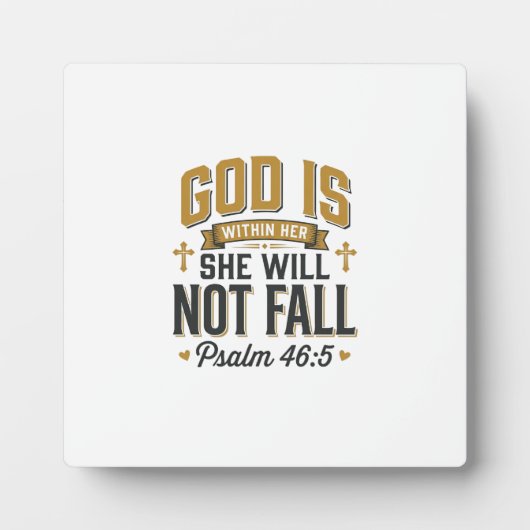 Psalm 46_5 Christelijke typografie Vector Fotoplaat (Voorkant)