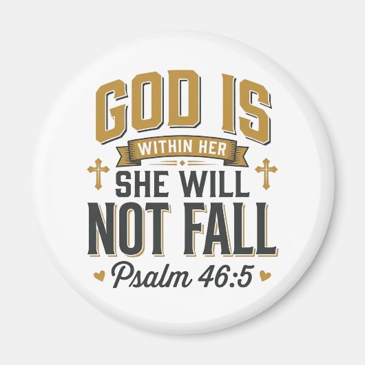 Psalm 46_5 Christelijke typografie Vector Magneet (Voorkant)