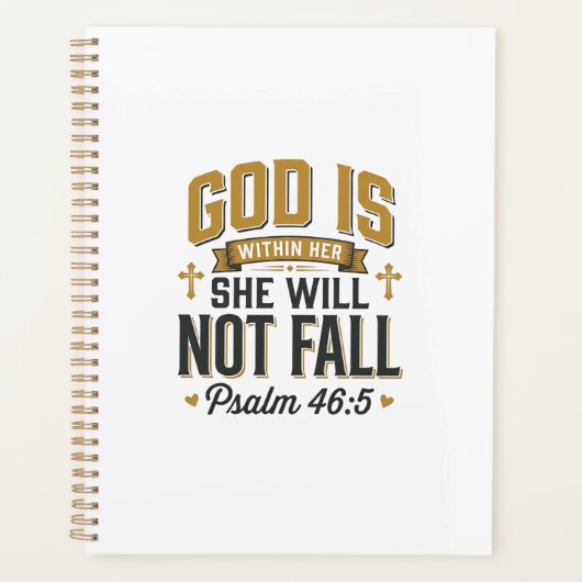Psalm 46_5 Christelijke typografie Vector Planner (Voorkant)