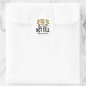 Psalm 46_5 Christelijke typografie Vector Ronde Sticker (Tas)