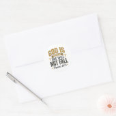 Psalm 46_5 Christelijke typografie Vector Ronde Sticker (Envelop)
