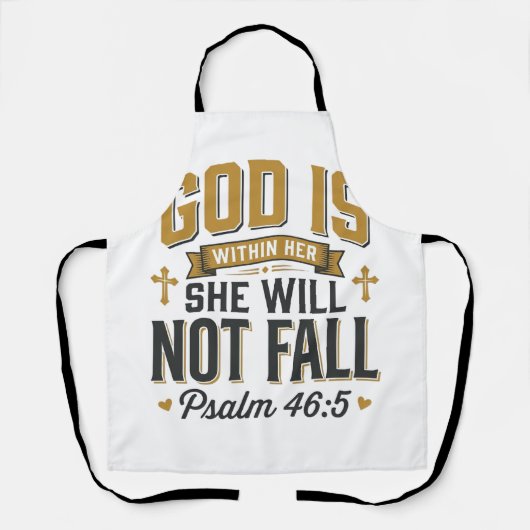Psalm 46_5 Christelijke typografie Vector Schort (Voorkant)