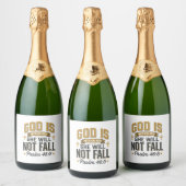 Psalm 46_5 Christelijke typografie Vector Sparkling Wijnetiket (Flessen)
