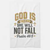 Psalm 46_5 Christelijke typografie Vector Theedoek (Verticaal)