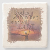 PSALM 46:5 - Coaster Stenen Onderzetter (Voorkant)