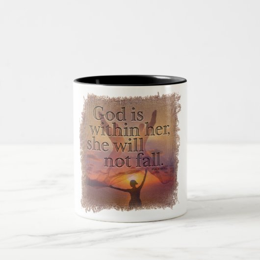 PSALM 46:5 - Coffee Mug Tweekleurige Koffiemok (Center)
