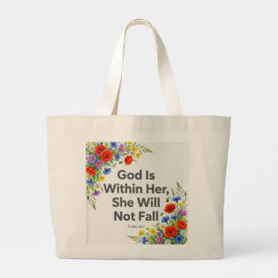 Psalm 46:5 God Is Binnen Haar ONTWERP Grote Tote Bag