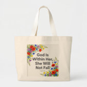  Psalm 46:5 God Is Binnen Haar ONTWERP Grote Tote Bag (Voorkant)