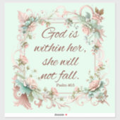 Psalm 46:5, God is binnen haar Sticker (Vel)