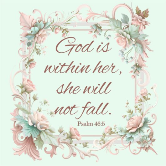 Psalm 46:5, God is binnen haar Sticker (Voorkant)