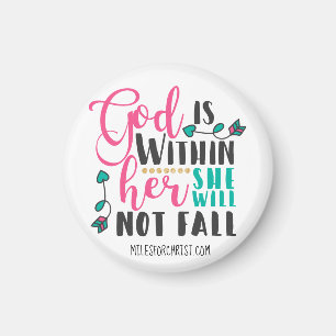 Psalm 46:5 GOD IS BINNEN HAAR ZE ZAL NIET HERFSTEN Magneet