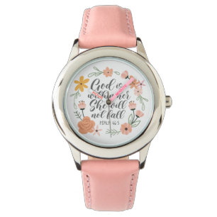 Psalm 46:5 God is binnen haar zij zal niet herfste Horloge