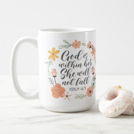 Psalm 46:5 God is binnen haar zij zal niet herfste Koffiemok