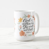 Psalm 46:5 God is binnen haar zij zal niet herfste Koffiemok (Voorkant rechts)