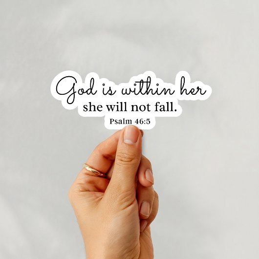 Psalm 46:5 God is in haar midden Sticker