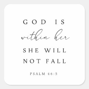 Psalm 46:5 God is in haar midden Vierkante Sticker