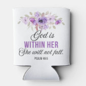 Psalm 46:5 God is in haar Schriftbloem Blikjeskoeler (Achterkant)