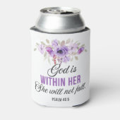 Psalm 46:5 God is in haar Schriftbloem Blikjeskoeler (Blikje Achterkant)