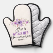 Psalm 46:5 God is in haar Schriftbloem Ovenwant (Voorkant / Achterkant)