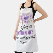 Psalm 46:5 God is in haar Schriftbloem Schort (Insitu)