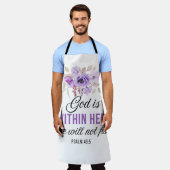 Psalm 46:5 God is in haar Schriftbloem Schort (Gedragen)