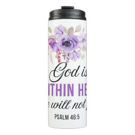 Psalm 46:5 God is in haar Schriftbloem Thermosbeker