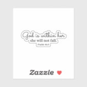 Psalm 46:5 God is within her Sticker (Vel)