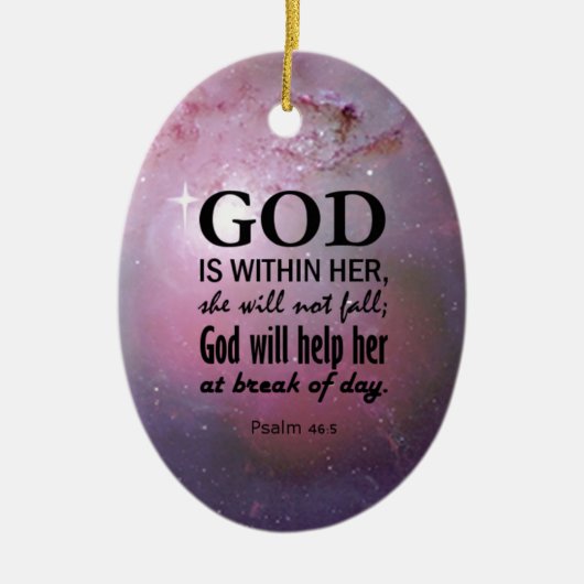 Psalm 46:5 keramisch ornament (Voorkant)